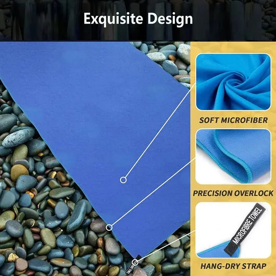 Quick-Dry Sports Towel – Microfiber for Running, Yoga, Gym, Fitness, Basketball, Outdoor, Camping, Hiking & Beach Rehmiar