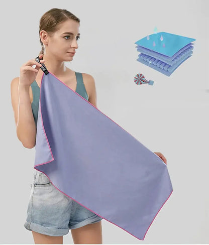 Quick-Dry Sports Towel – Microfiber for Running, Yoga, Gym, Fitness, Basketball, Outdoor, Camping, Hiking & Beach Rehmiar