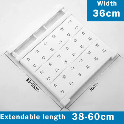 Space Saving Adjustable Wall Mounted Closet Organizer Storage Shelf - Rehmiar