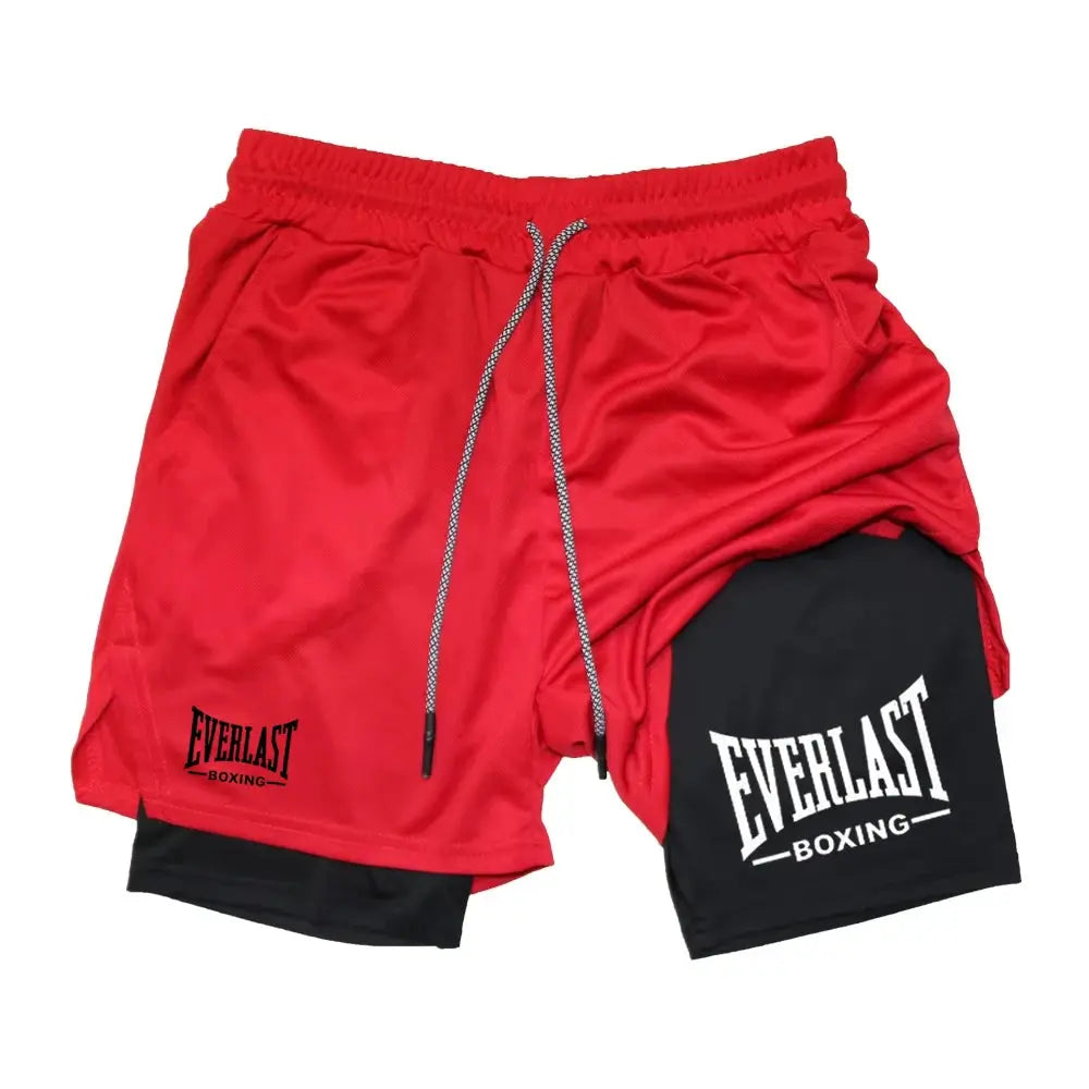 EVERLAST Men's Tight Sports Shorts – Double Layer Quick Dry, Compression Basketball Pants - Rehmiar