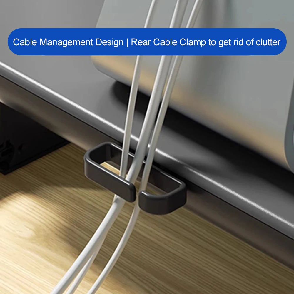Foldable Laptop Stand Computer Riser, Computer Raising Stand Monitor Base for Desk, Ergonomic Design, Two-Stage Height Adjustmen