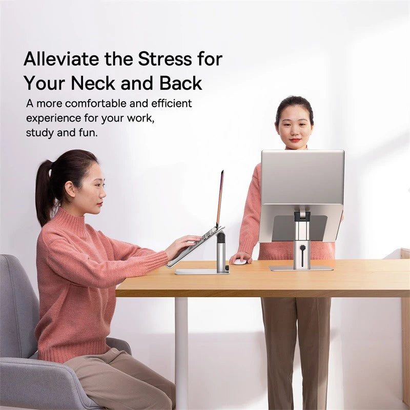 Baseus Laptop Stand for MacBook Air Pro Foldable Aluminium Vertical Notebook Stand Scalable Adjustable Support Tablet Kickstand