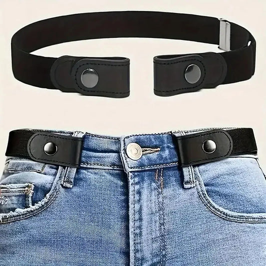 Traceless Invisible Elastic Belt – Unisex Stretch Belt for Jeans & Pants, Elastic Waist Belt