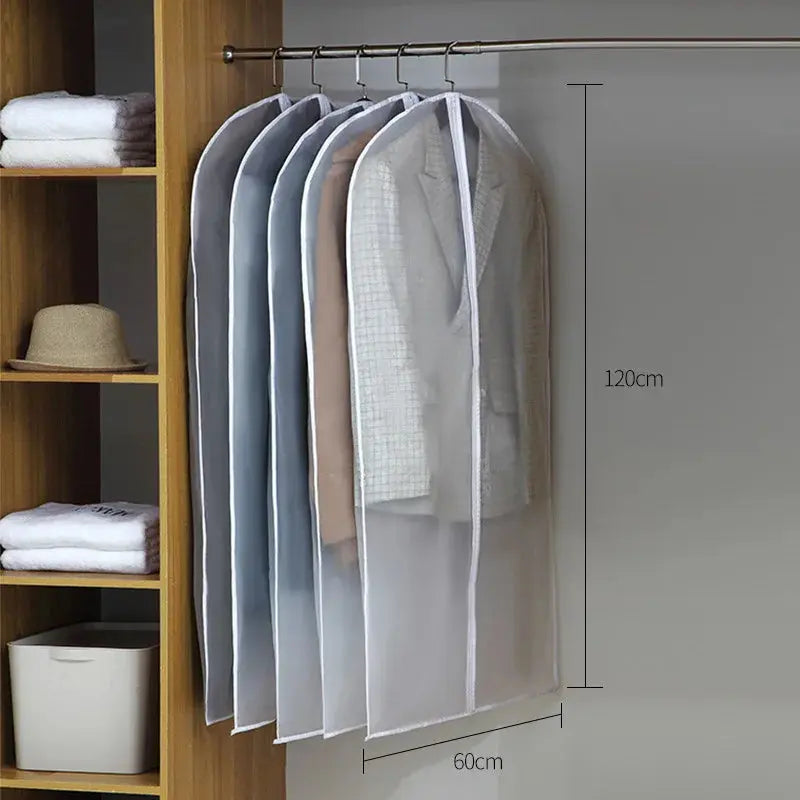 Transparent Garment Dust Cover with Zipper, Fully Enclosed Clothes Storage Bag for Suits & Wedding Dresses - Rehmiar