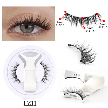 1 Pair Magnetic Eyelashes Handmade Fluffy Faux Mink Reusable Lashes - Rehmiar