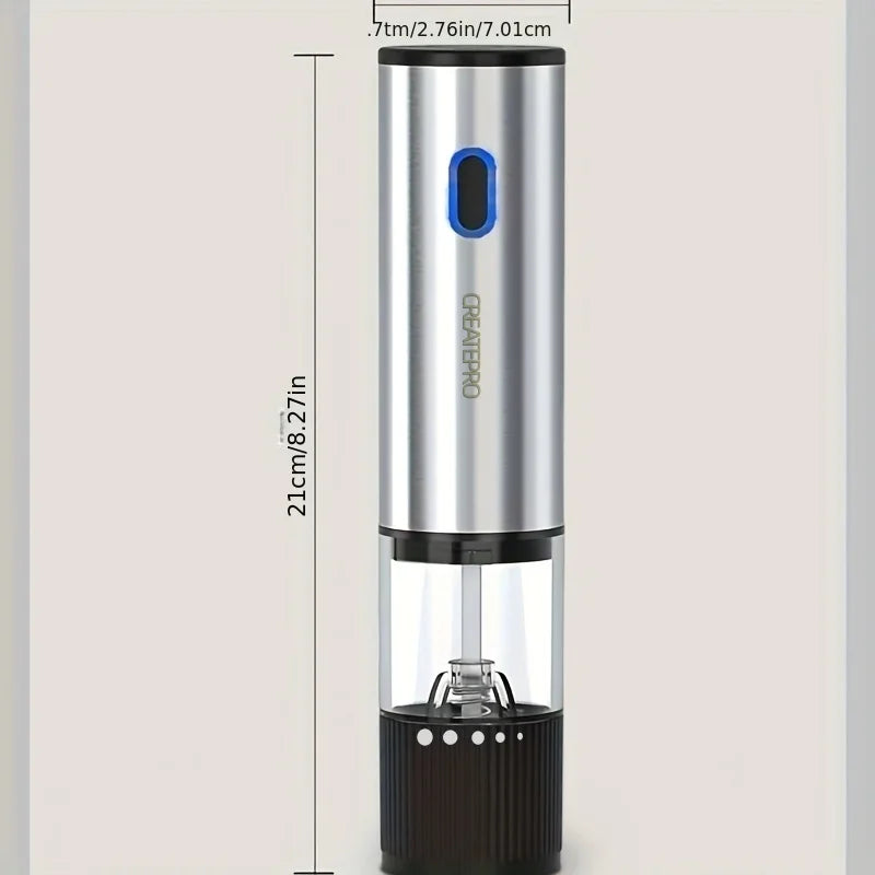 Electric Salt and Pepper Grinder – Automatic Rechargeable Mill with Adjustable Coarseness, Kitchen Appliances