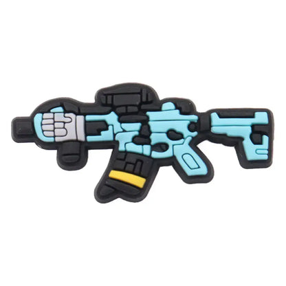 Cool PVC Shoe Charms for Clogs – Gun, Money, Wine & Flag Decorative Buckles - Rehmiar