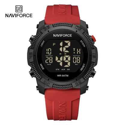 Naviforce  Luxury Men's Fashion Watch – Water Resistant Silicone Strap LCD Electronic Clock
