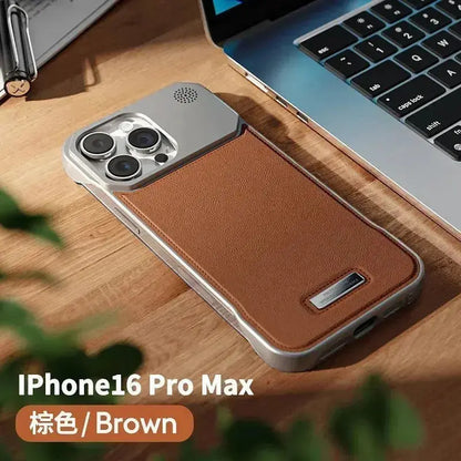 Luxury Magnetic Leather Aromatherapy Case for iPhone 11–17 Pro Max – Wireless Charging Compatible - Rehmiar
