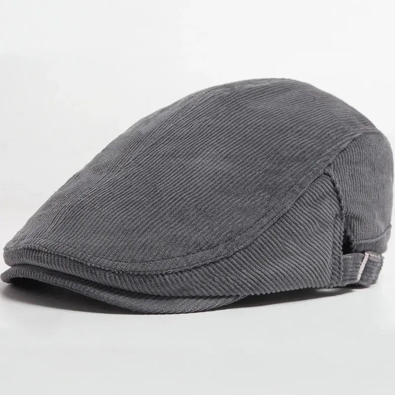 Corduroy Beret Spring Autumn Thick Warm Vintage Flat Hat - Rehmiar