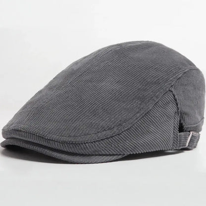 Corduroy Beret Spring Autumn Thick Warm Vintage Flat Hat - Rehmiar