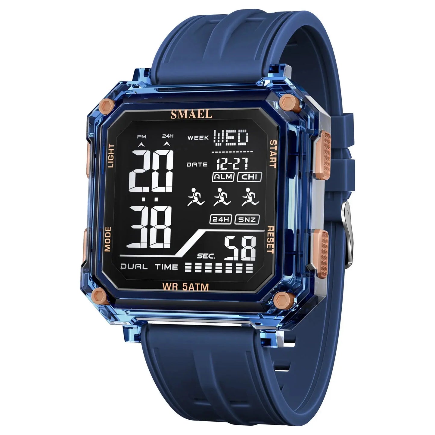 SMAEL Men’s Waterproof Quartz Sport Watch – Luminous Dial, Alarm & Fashion Business Style - Rehmiar