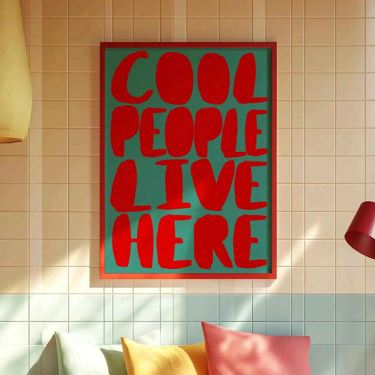 Amore Green Striped Canvas Wall Art – Wine Glass & Pepper Modern Home Decor