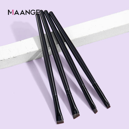 MAANGE 4 Pieces Eyebrow Contour Makeup Brush Eyeliner Brush Portable Small Angle Eyebrow Brush