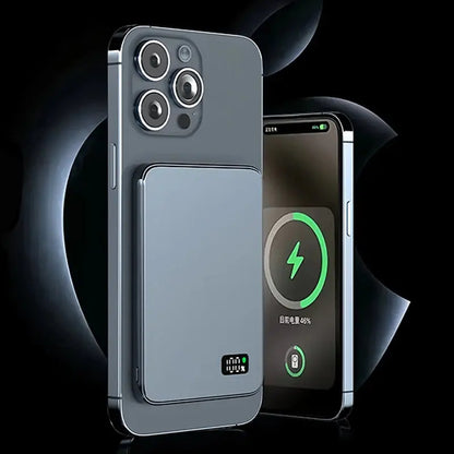 Ultra Thin MagSafe Power Bank – Magnetic Wireless Fast Charging with LED Display for iPhone, Samsung & AirPods - Rehmiar