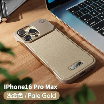 Luxury Magnetic Leather Aromatherapy Case for iPhone 11–17 Pro Max – Wireless Charging Compatible - Rehmiar