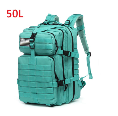 25L / 50L Tactical Backpack – Waterproof Nylon Hiking Trekking Fishing Hunting & Camping Rucksack - Rehmiar