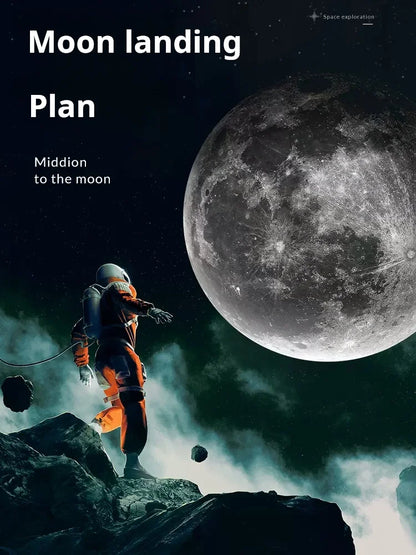 LED Wall Light Remote Dimming Moon Earth Wall Light - Rehmiar