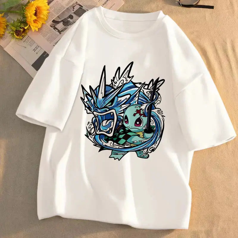 Demon Slayer Unisex Anime Graphic T-Shirt – Summer Short Sleeve Streetwear Tee - Rehmiar