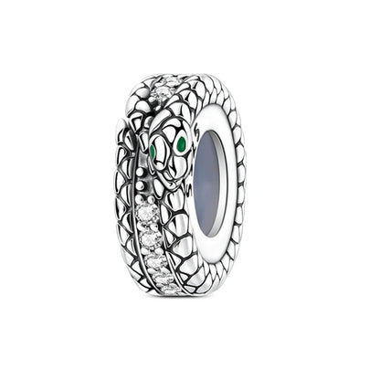 925 Sterling Silver Rainbow Zircon Beautifully Shaped Silicone Stopper Charms Beads - Rehmiar