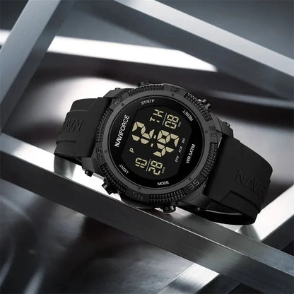 Naviforce  Luxury Men's Fashion Watch – Water Resistant Silicone Strap LCD Electronic Clock