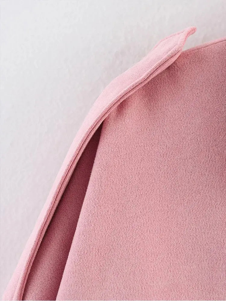 Women's Suede Bomber Jacket – Long Sleeve Zipper Oversize Solid Coat, Chic Streetwear - Rehmiar