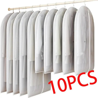 Transparent Garment Dust Cover with Zipper, Fully Enclosed Clothes Storage Bag for Suits & Wedding Dresses - Rehmiar