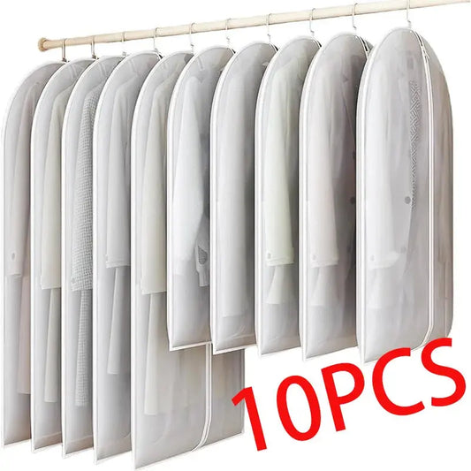 Transparent Garment Dust Cover with Zipper, Fully Enclosed Clothes Storage Bag for Suits & Wedding Dresses - Rehmiar