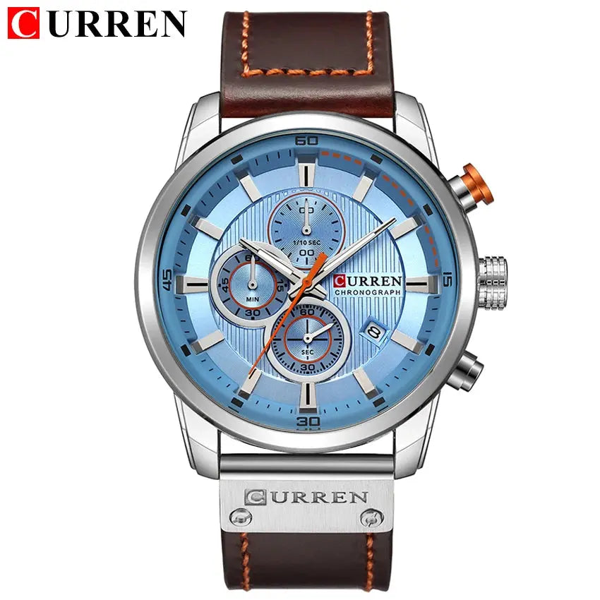 CURREN Men’s Chronograph Watch – Luxury Sport Quartz Wristwatch with Date Display - Rehmiar