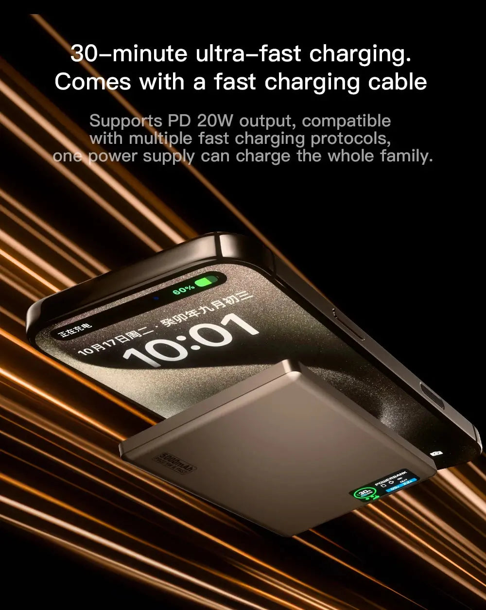 New Smart Display Wireless Charger – MagSafe Battery Backup for iPhone 17 & Apple Watch Series 10/9 - Rehmiar