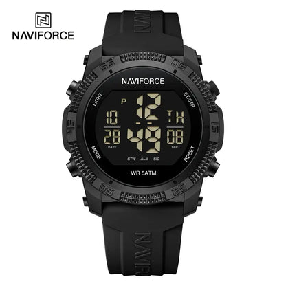 Naviforce  Luxury Men's Fashion Watch – Water Resistant Silicone Strap LCD Electronic Clock