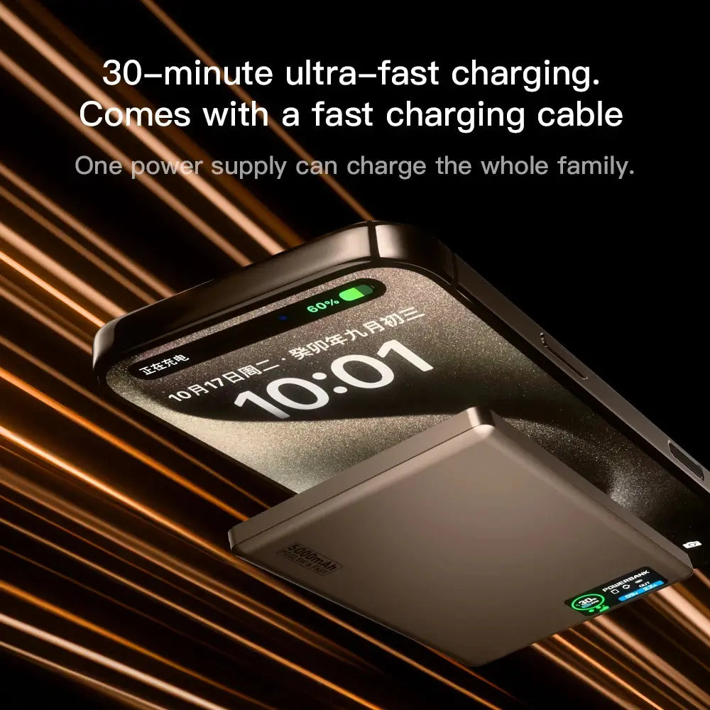New Smart Display Wireless Charger – MagSafe Battery Backup for iPhone 17 & Apple Watch Series 10/9 - Rehmiar