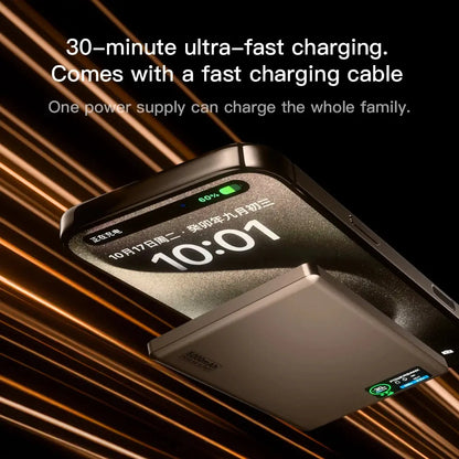 New Smart Display Wireless Charger – MagSafe Battery Backup for iPhone 17 & Apple Watch Series 10/9 - Rehmiar