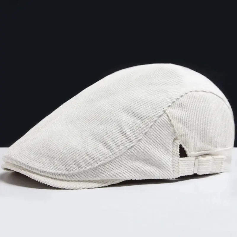 Corduroy Beret Spring Autumn Thick Warm Vintage Flat Hat - Rehmiar