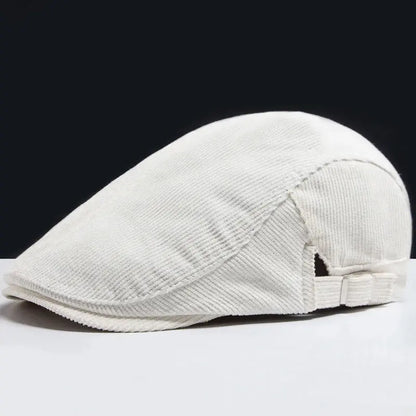 Corduroy Beret Spring Autumn Thick Warm Vintage Flat Hat - Rehmiar