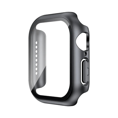 Tempered Glass Case Screen Protector for Apple Watch 38mm 40mm 41mm 42mm 44mm 45mm 46mm iWatch 10 8 7 9 6 SE 5 - Rehmiar