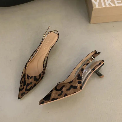 Bailamos Elegant Pointed Toe Slingback Sandals for Women – Low Heel Summer Dress & Office Shoes - Rehmiar