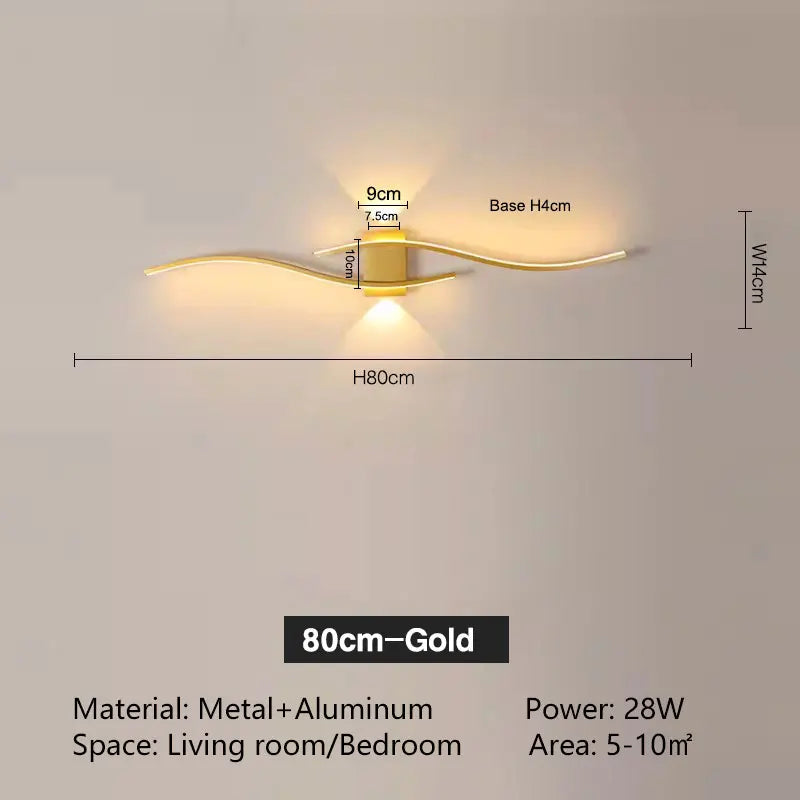 Modern Long Strip LED Wall Lamp - Rehmiar