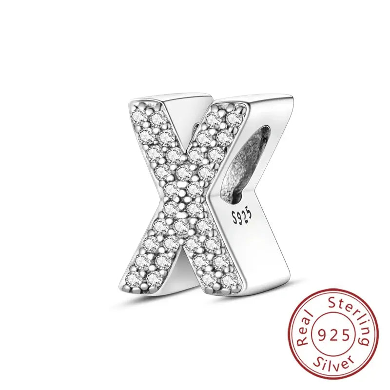 A-Z Alphabet Charms for Bracelet – 925 Sterling Silver 26 Letter Beads, DIY Fine Jewellery Gift for Women & Girls - Rehmiar