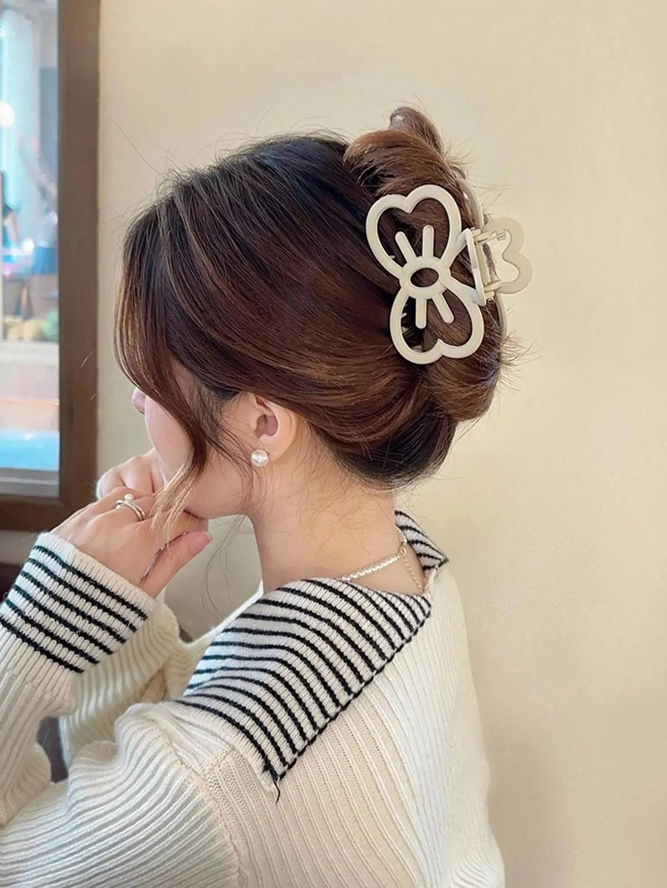 New Candy Colour Cat Bow Hair Clip Plastic Claw Clip for Girls Sweet Hair Claw Women Hair Accessories - Rehmiar