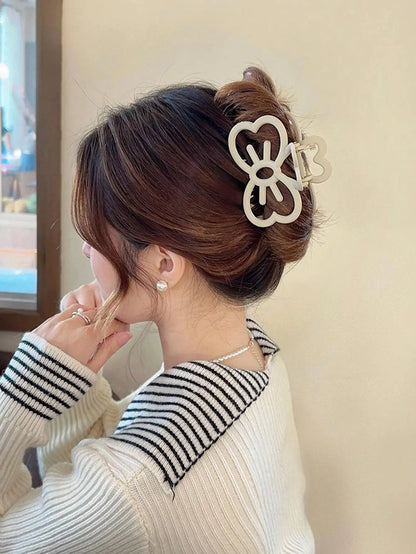 New Candy Colour Cat Bow Hair Clip Plastic Claw Clip for Girls Sweet Hair Claw Women Hair Accessories - Rehmiar