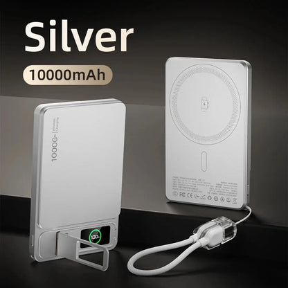 10000mAh MagSafe Power Bank – Slim Magnetic Wireless 20W Fast Charging Portable Battery for iPhone 12-17 & iWatch - Rehmiar