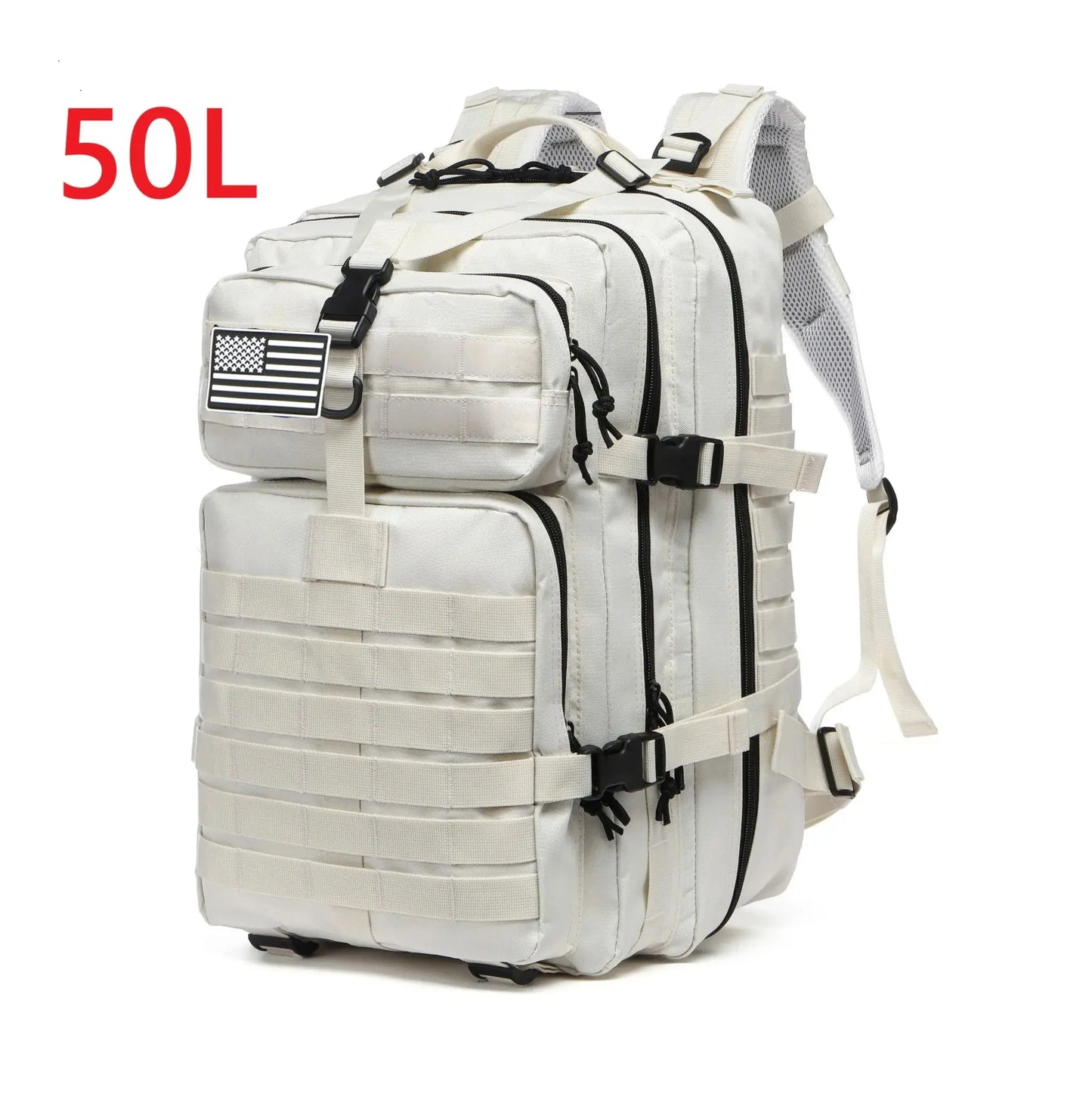 25L / 50L Tactical Backpack – Waterproof Nylon Hiking Trekking Fishing Hunting & Camping Rucksack - Rehmiar