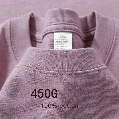 450G High Quality 100% Cotton Unisex Summer T-Shirt - Rehmiar