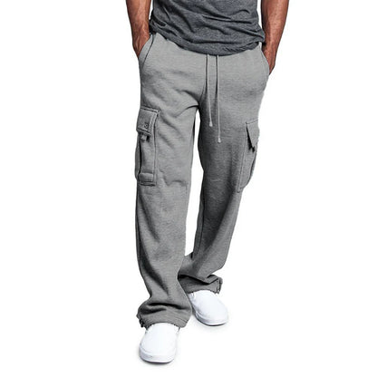 Men's Oversized Straight Fit Multi-Pocket Joggers - Rehmiar