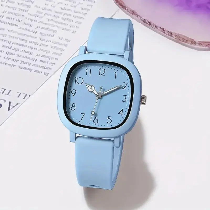 1/3/10PCS Women’s Silicone Band Quartz Watch Set – Casual Trendy Dial Wristwatches (No Box) - Rehmiar
