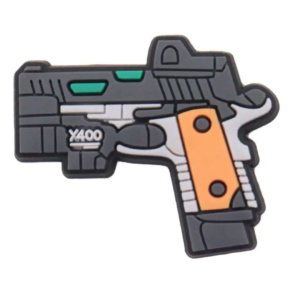 Cool PVC Shoe Charms for Clogs – Gun, Money, Wine & Flag Decorative Buckles - Rehmiar