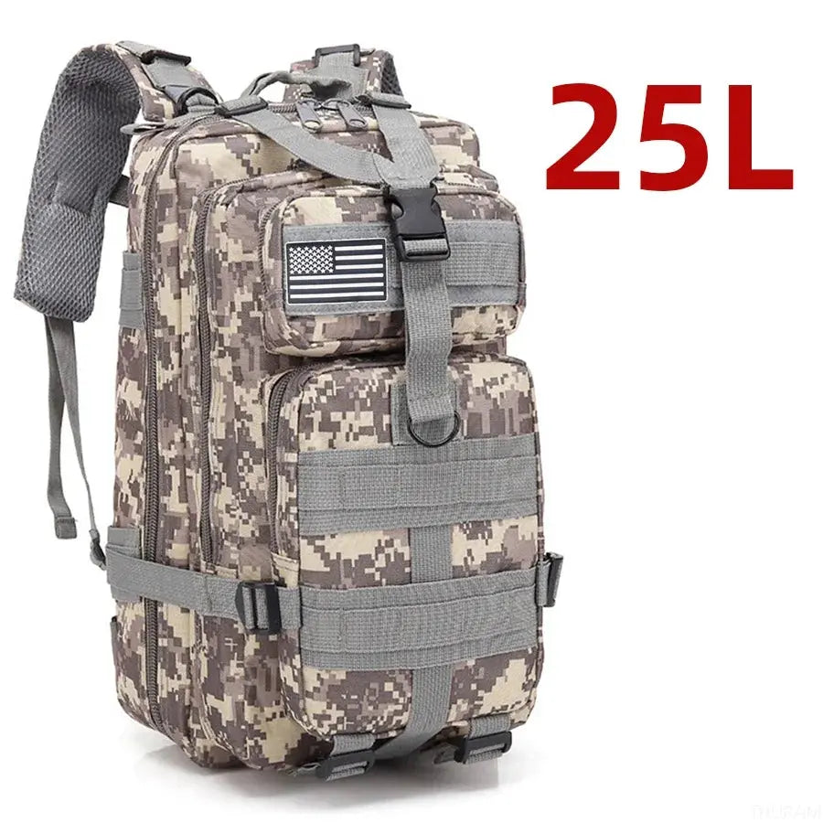 25L / 50L Tactical Backpack – Waterproof Nylon Hiking Trekking Fishing Hunting & Camping Rucksack - Rehmiar