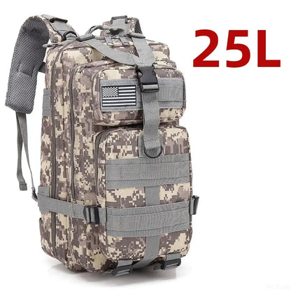 25L / 50L Tactical Backpack – Waterproof Nylon Hiking Trekking Fishing Hunting & Camping Rucksack - Rehmiar