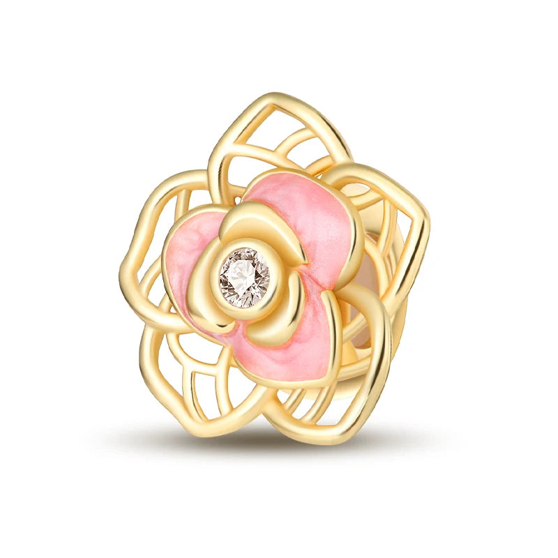 925 Sterling Silver Rainbow Zircon Beautifully Shaped Silicone Stopper Charms Beads - Rehmiar